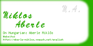 miklos aberle business card